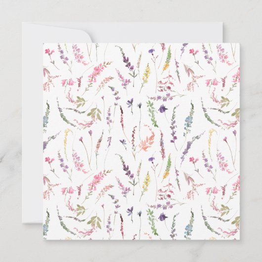 トレンディーエレガントワイルドフラワーフローラ結婚ズ 招待状