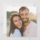 トレンディーエレガントワイルドフラワーフローラ結婚写真のInv 招待状 (裏面)