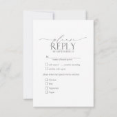 トレンディーエレガントワイルドフラワーフローラ食事の選択RSVP 出欠カード (裏面)