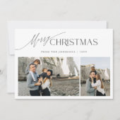 トレンディーエレガント写真クリスマス シーズンカード (正面)