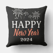 トレンディーエレガント台本ハッピーニューイヤー クッション (裏面)