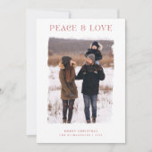 トレンディーエレガント家族の写真クリスマス シーズンカード (正面)