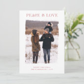 トレンディーエレガント家族の写真クリスマス シーズンカード (スタンド正面)