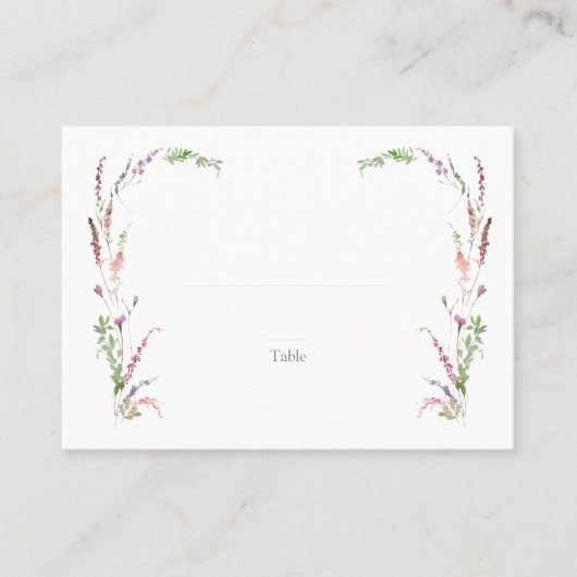 トレンディーエレガント山花フローラ結婚護衛 プレイスカード (正面)