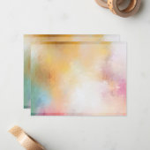 トレンディーエレガント抽象芸術カラフルアートワーク ノートカード (正面/裏面インサイチュ)
