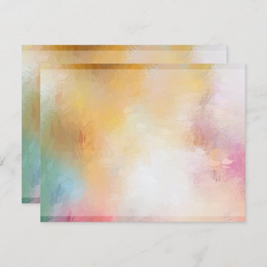 トレンディーエレガント抽象芸術カラフルアートワーク ノートカード (正面/裏面)