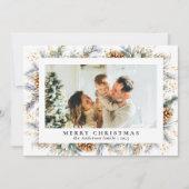 トレンディーエレガント植物株 | 赤いクリスマス シーズンカード (正面)