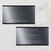 トレンディーエレガント白黒モダントッププロフェッショナル 名刺 (正面/裏面)