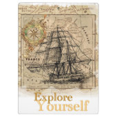 トレンディーエレガント自己改善引用文やる気を起こさせる クリップボード (裏面)