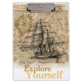 トレンディーエレガント自己改善引用文やる気を起こさせる クリップボード (正面)