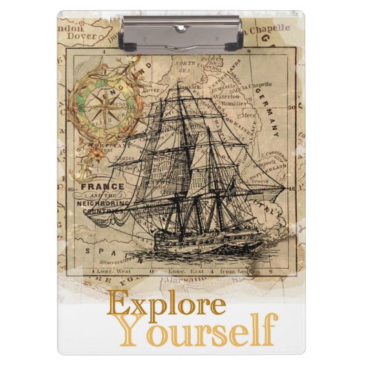 トレンディーエレガント自己改善引用文やる気を起こさせる クリップボード (正面)