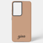 トレンディーエレガント茶色カスタミゼーション SAMSUNG GALAXYケース (裏面)