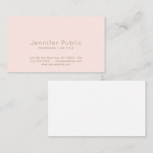 トレンディーエレガント赤面ピシンプルンクデザイン 名刺 (正面/裏面)