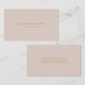 トレンディーエレガント金ゴールドモダン文字ミニマルプレーントップ 名刺 (正面/裏面)