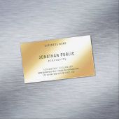 トレンディーエレガント金ゴールドルックプロフェッショナルテンプレート マグネット名刺 (インサイチュ)