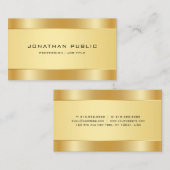 トレンディーエレガント金ゴールドルックモダンテンプレート 名刺 (正面/裏面)