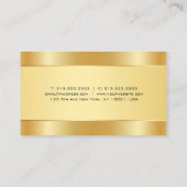 トレンディーエレガント金ゴールドルックモダンテンプレート 名刺 (裏面)