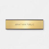 トレンディーエレガント金ゴールドルッモダンクシンプルグラマー サインプレート (正面)