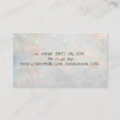 トレンディーエレガント金ゴールド、ホワイトオパールロータス 名刺 (裏面)