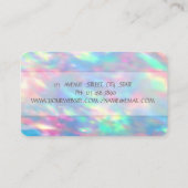 トレンディーエレガント金ゴールド、虹色オパールロータス 名刺 (裏面)