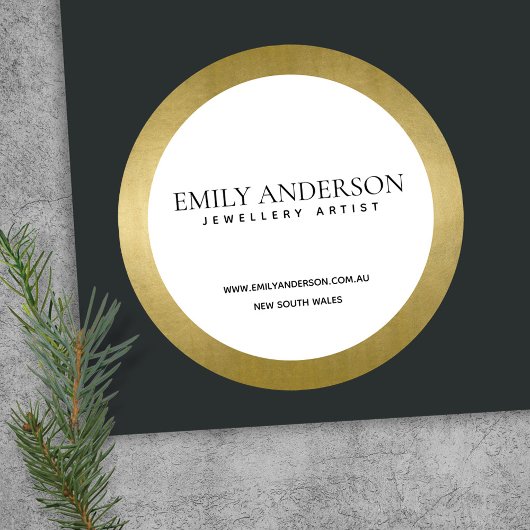 トレンディーエレガント金フェイク箔テクスチャー事業 ラウンドシール