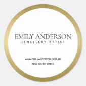 トレンディーエレガント金フェイク箔テクスチャー事業 ラウンドシール (正面)