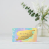 トレンディーエレガント金箔ブラシストローク絞り染め 名刺 (スタンド正面)