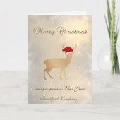 トレンディーエレガント、クリスマスディアサンタハット企業の。 シーズンカード (正面)