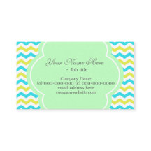 トレンディーエレガント、青モダンとライムグリーンシブロン