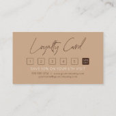 トレンディーエレガントBiege Hairstylistフォトスクリプト ロイヤリティカード (裏面)