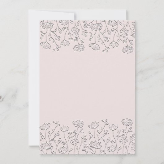 トレンディーエンボスモダンフローラ 招待状 (裏面)