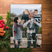 トレンディーオハイオおもしろいオーバーレイホリディフラットカード シーズンカード