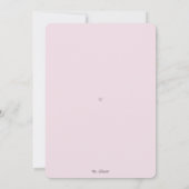 トレンディーオベビーマグノリアパープル赤面ベビーシャワー 招待状 (裏面)