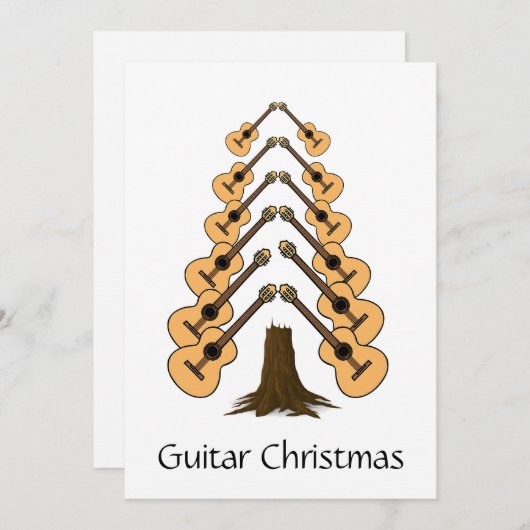 トレンディーオリジナル音楽ギタメリーークリスマスツリー シーズンカード (正面/裏面)