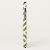 トレンディーオリーブグリーンモノグラム矢印ダイヤモンドパターン Case-Mate iPhoneケース (裏面/左)