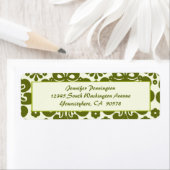 トレンディーオリーブ差出人住所封筒ラベル ラベル (インサイチュ)