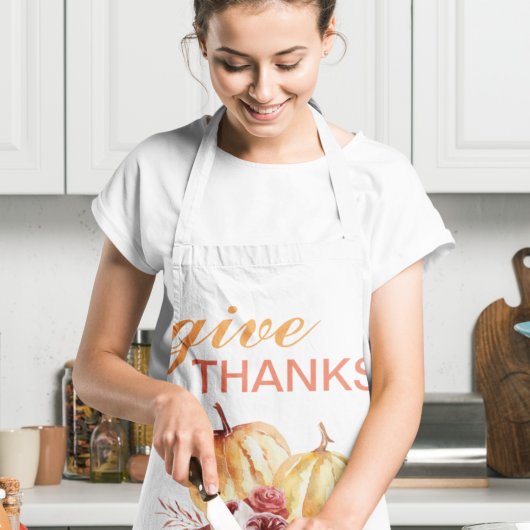 トレンディーオレンジアンドレッド与え感謝してい&パンプキン エプロン