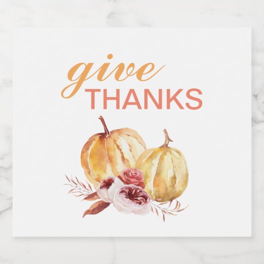 トレンディーオレンジアンドレッド与え感謝してい&パンプキン ビールラベル (シングルラベル)