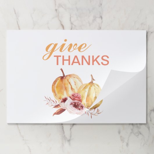 トレンディーオレンジアンドレッド与え感謝してい&パンプキン ペーパーパッド (折り畳み)