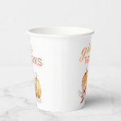 トレンディーオレンジアンドレッド与え感謝してい&パンプキン 紙コップ (右)