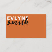 トレンディーオレンジスカッシュQRコードスクリプカジュアルト 名刺 (正面)