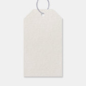 トレンディーオレンジフラワーズ&リーフ美しいフレーム ギフトタグ (裏面)