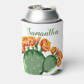 トレンディーオレンジフラワープリックナシサボテン 缶クーラー (缶裏面)