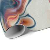 トレンディーオレンジブルーマーリングデザイン ラッピングペーパー (ロールコーナー)