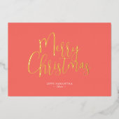 トレンディーオレンジメリークリスマス 箔シーズンカード (正面)