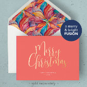 トレンディーオレンジメリークリスマス 箔シーズンカード