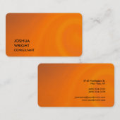 トレンディーオレンジ色の魅力的なプレーンの丸い角 名刺 (正面/裏面)