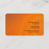 トレンディーオレンジ色の魅力的なプレーンの丸い角 名刺 (裏面)