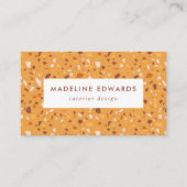 トレンディーオレンジ&ブラウンテラッツォ 名刺 (正面)