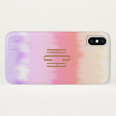 トレンディーオンブレ絞り染めイン赤面ピンク&コーラル Case-Mate iPhoneケース (裏面(横))